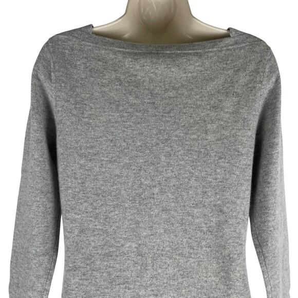 Magaschoni 100% Cashmere Square Neck Tunic Sweater Gray Size S - Picture 5 of 7